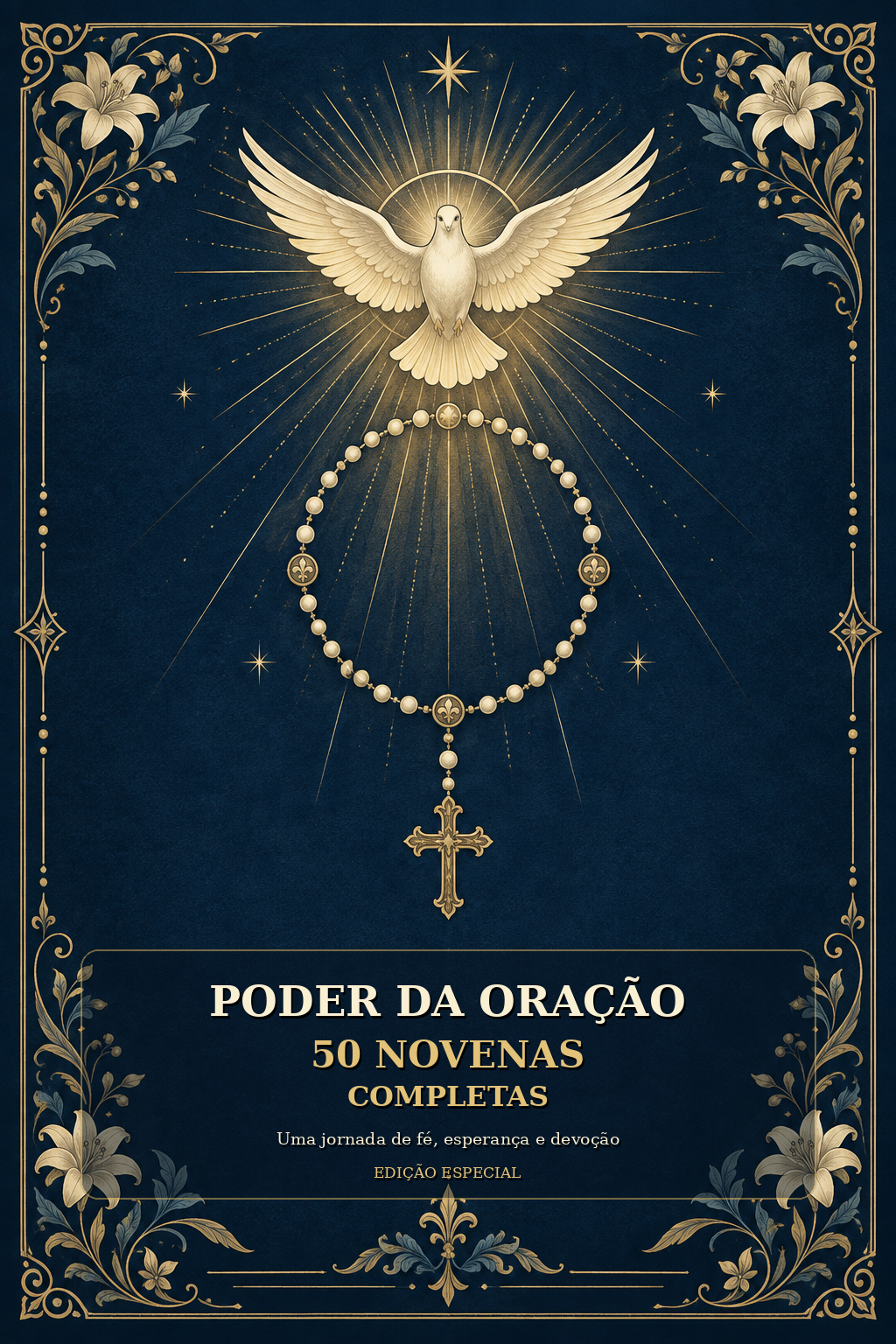 Capa oficial do ebook Poder da Oração — 50 Novenas Completas